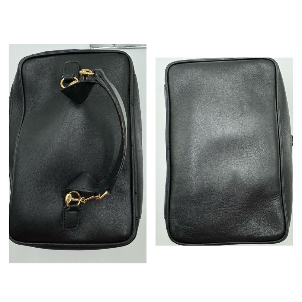 Gucci-Authentic- Vanity Pouch Leather Black - Picture 14 of 15